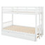 Twin Over Pull Out Bunk Bed With Additional Trundle Bed For Extra Sleeping Space And Convenience-1287047116