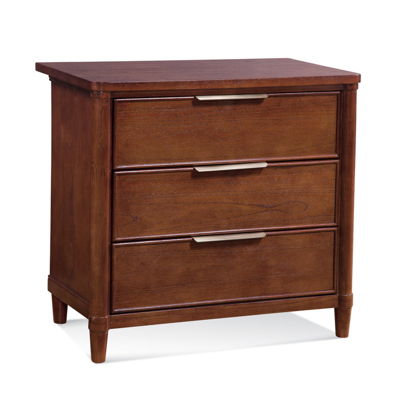 Clair Solid Wood 32'' W 3 - Drawer Dresser, Nickel