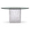 Arctic Round Glass Pedestal Dining Table