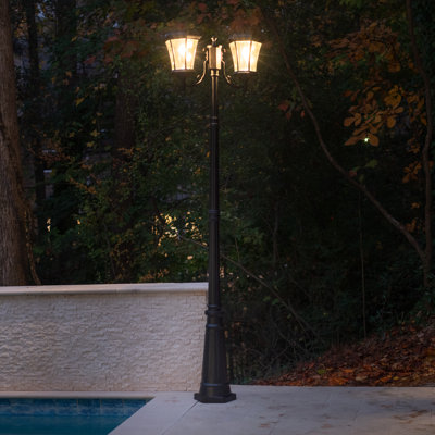 Victorian 2-Light Solar LED 90" Lamp Post (Full)