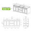 Ensemble de meuble-lavabo double en bois massif 72 po Elvo-2034739360