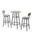 Tabouret de bar gris avec tablette - Offrez-vous une expérience de détente avec dossier chic
