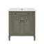 Meuble-lavabo de salle de bain rétro avec évier et armoire rustique-749998801