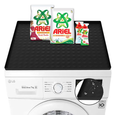 23.6''X19.7'' Washer And Dryer Top Protector Mat, Non-Slip Washing Machine Cover Mat, Silicone Rubber Mat For Laundry Machine & Dryer, Waterproof, Washable