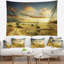 Tapisserie au coucher du soleil avec paysage africain-28487980