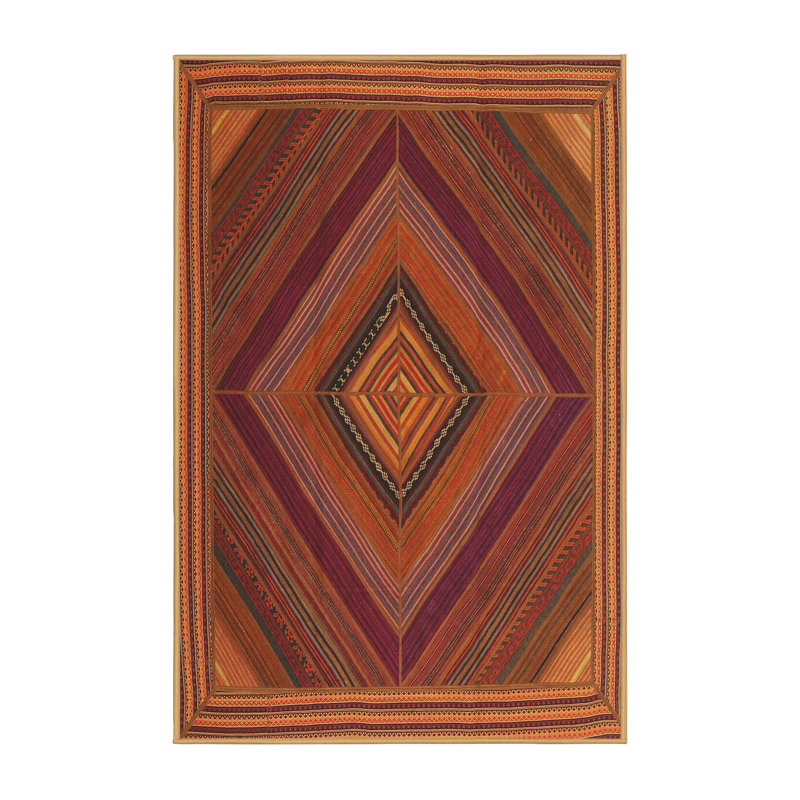 Tapis rouge / brun / orange Crimson, Rectangle 2 pi x 5 pi