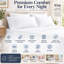 Ensemble de draps 6 pièces en microfibre brossée avec poche profonde de 16 po, blanc-137915273-137915274