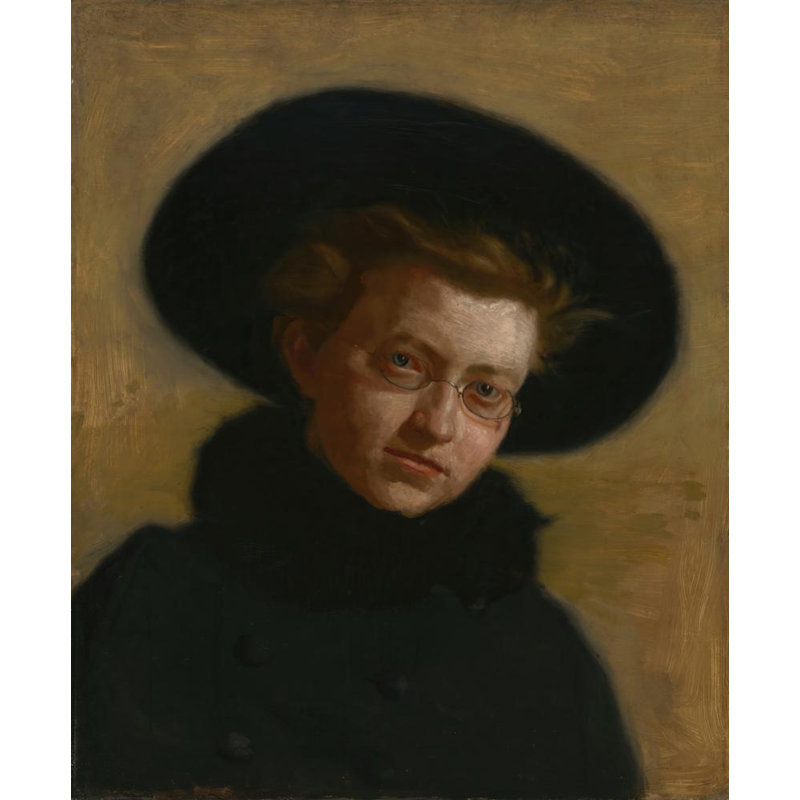 «Portrait of Lillian Hammit» par Thomas Eakins - Art mural sur toile tendue avec châssis, H 24 po x l 17 po