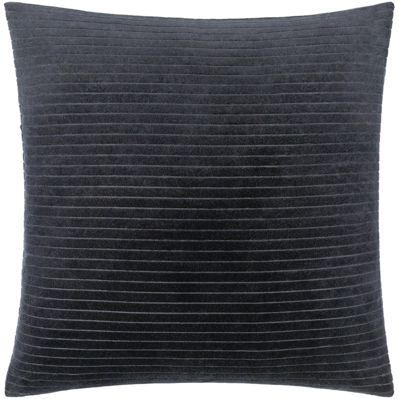 Coussin Alda, Noir, 20 po x 20 po, Duvet