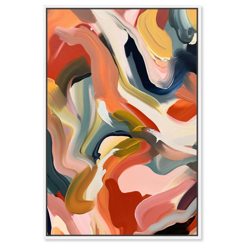 «Mangos Canvas Sunset» par Art Remedy, H 16 po x l 11 po, Cadre blanc