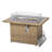 Nashia 44" Rectangular Propane Fire Pit Table - 55,000 BTU Outdoor Gas Fireplace - Wicker Frame, Glass Shield & Matching Lid-376257404