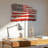 Flag Hand Painted Etched Metal Wall Art