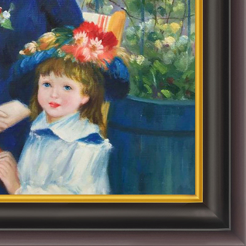 « two soeurs (on the terrace), 1881 » par pierre-auguste renoir, reproduction d’image sur toile, H 26 po x l 30 po x P 2 po