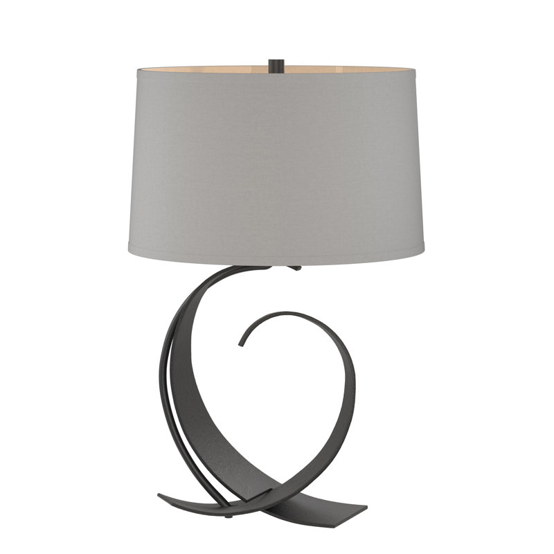 Fullered 22.1'' Table Lamp, Black, Flax