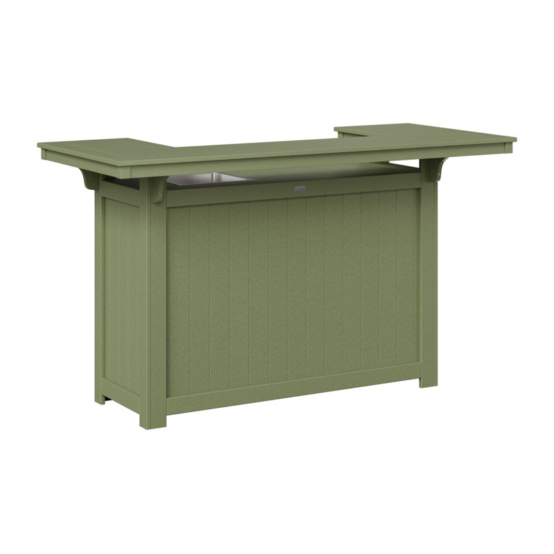 Outdoor Rectangle Bar Table, Sage