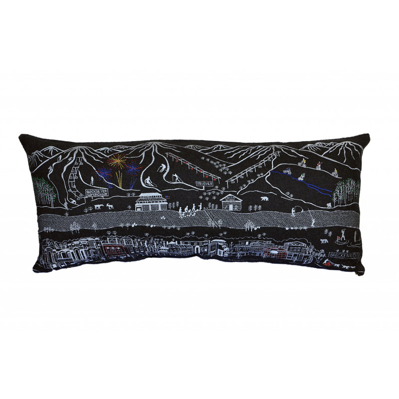 Coussin lombaire 35 po Breckenridge, Noir
