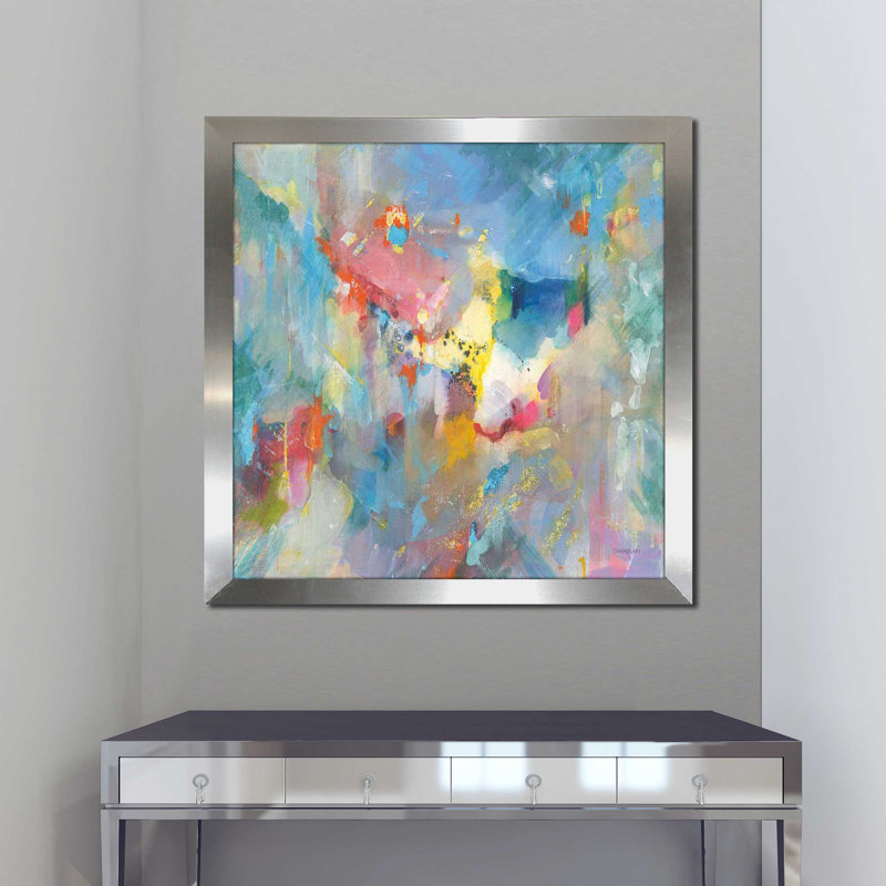 «Quasar (Square)» par Danhui Nai, reproduction, Encadrement argenté, H 31,5 po x l 31,5 po x P 1 po
