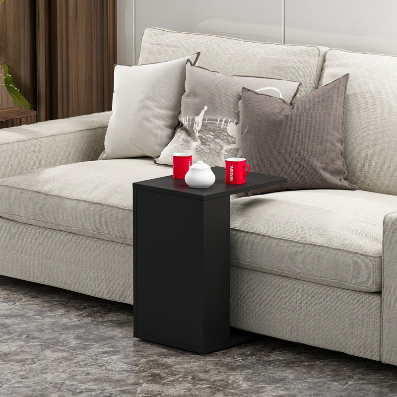 Eisaa C Table End Table, Black