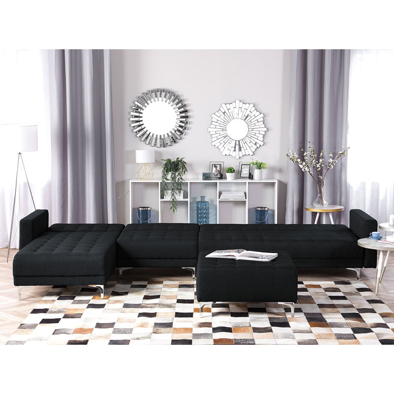 Finnegan 5 Seater Sofa Bed, Left Hand Facing, Graphite