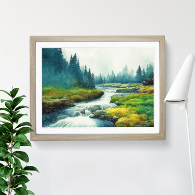 Summer Forest Stream Vol.3 - Single Picture Frame Painting