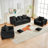 Venissa 2-Piece Bouclé Accent Chair Set | Upholstered Sofa-120262743-120262744