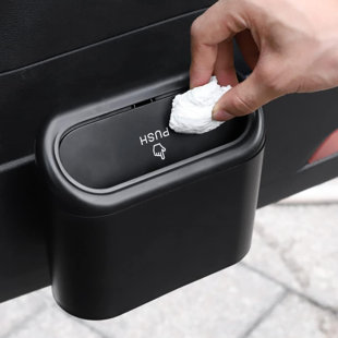 4-Piece Mini Leakproof Car Trash Can Set with Lid & 20 Trash Bags, Universal Vehicle Organizer for Front & Back Seats