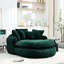 Canapé surdimensionné ovale rembourré à billes, canapé paresseux avec 3 grands coussins et 2 petits coussins, dossier enveloppant pour adultes, canapé à billes en chenille-282140263