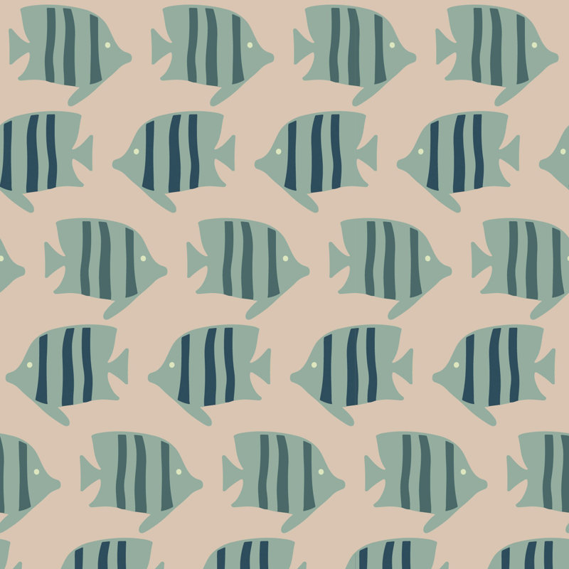 Papier peint Coastal Fish - Pink Sand