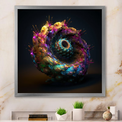 " 3D Spiral Rainbow Shapes "