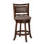 Chaise de comptoir pivotante courbée, assise rembourrée en tissu, brun-1099804595-1148315834