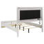 Sophia White Wood Queen LED Panel Bed