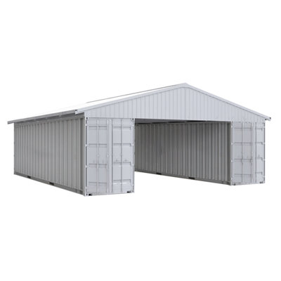 40FT X 36FT Container Roof Kit – Heavy-Duty Steel Shelter (No Containers) - The Customer Must Have Unloading Capabilities, Such As A Forklift Or Crane