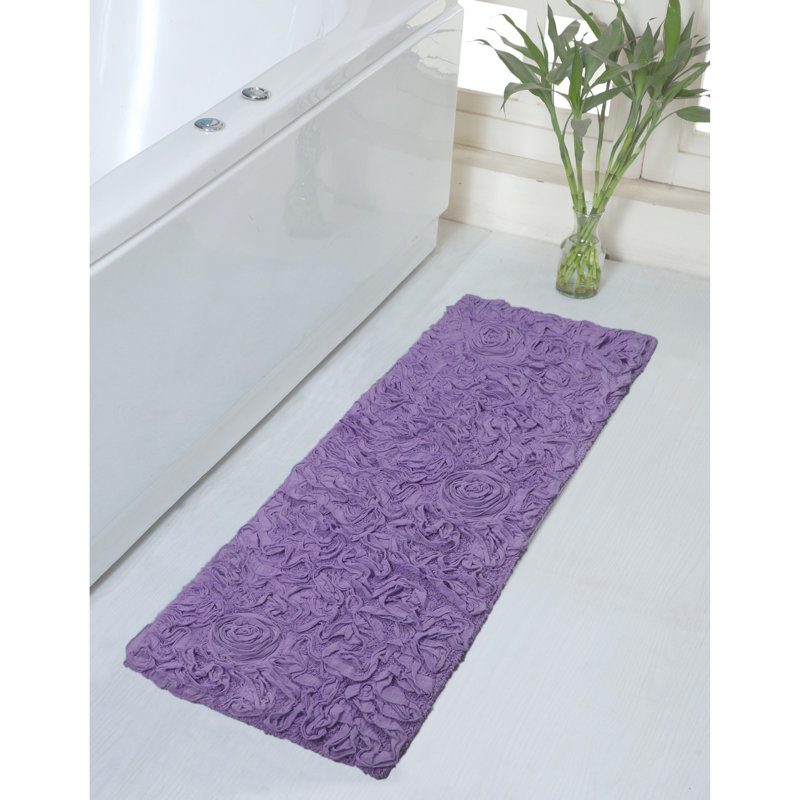 Tapis pour salle de bain Schoenberger, L 54 po x l 21 po, Mauve