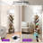 Bookcases With Led Light And Remote Control, 7-tier 2 Drawer Column Floor Lamp-1757698328