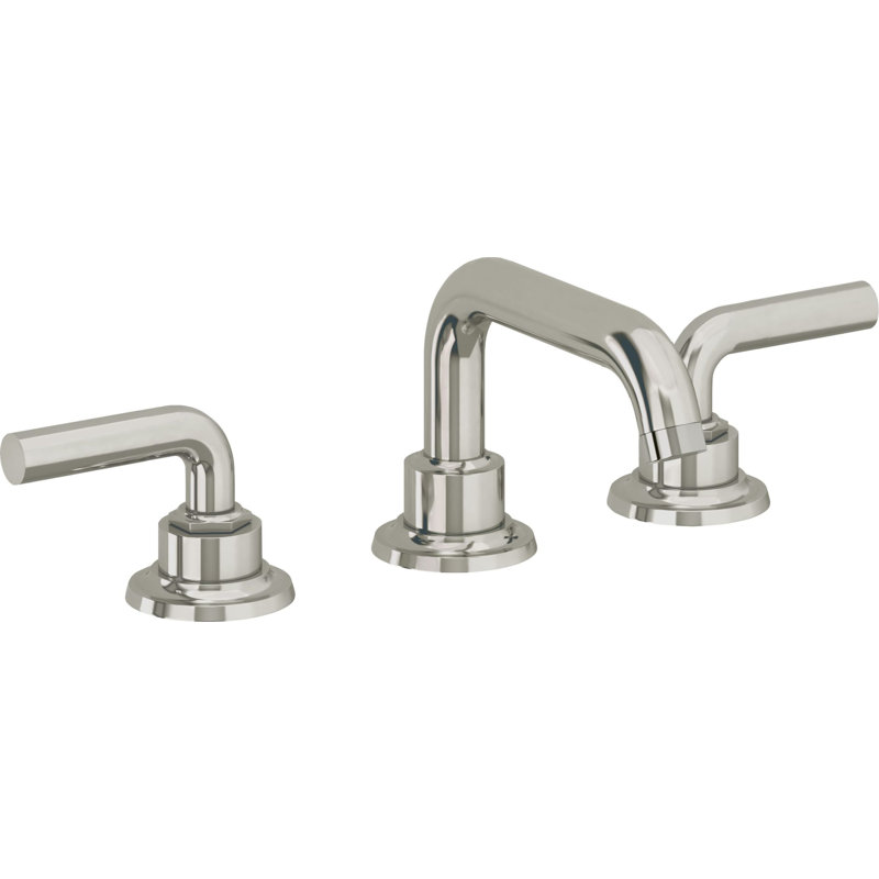 Descanso 8" Widespread Lavatory Faucet with Smooth Handle and ZeroDrain, Polished Nickel