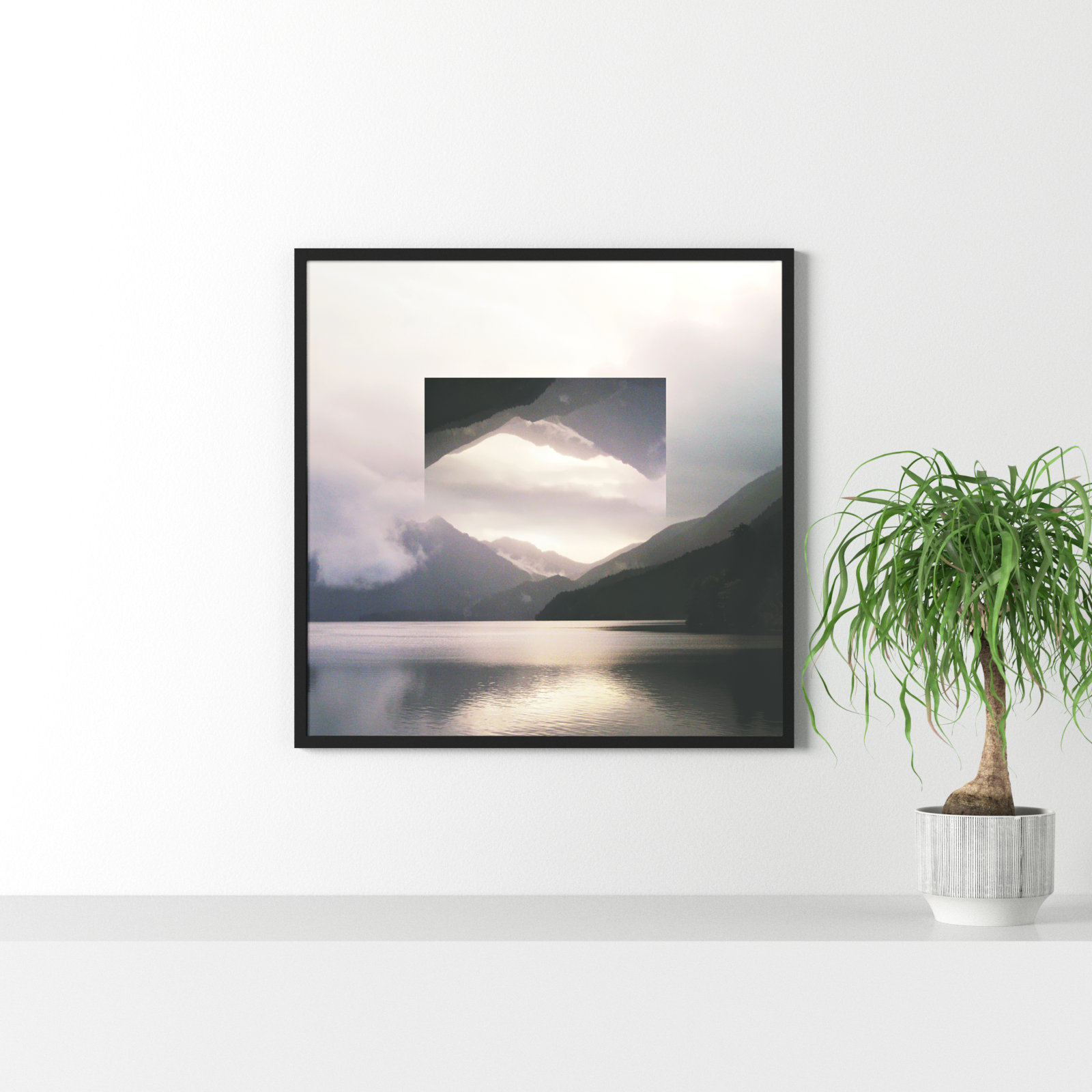 Reflected Landscape II Photo Print, Black, 33" H x 33" W x 1" D