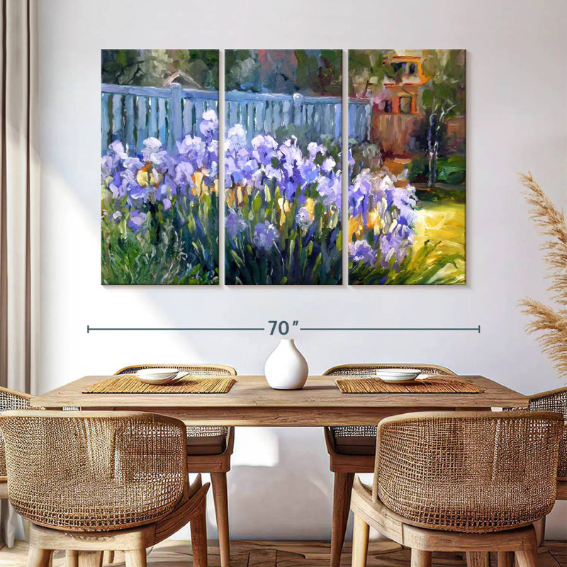 Harnek Iris Flowers, 42" H x 65" W