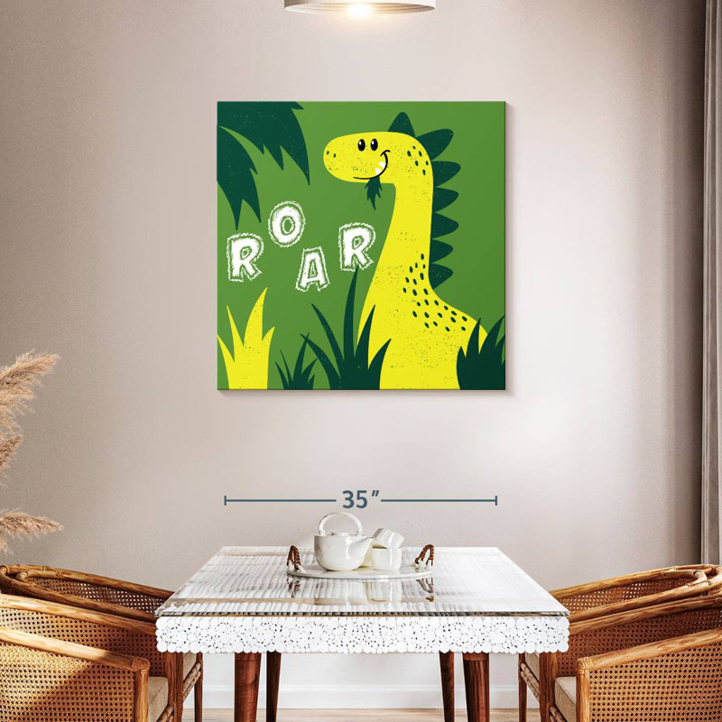 Ashelle, mignon dinosaure rugissant, H 36 po x l 36 po