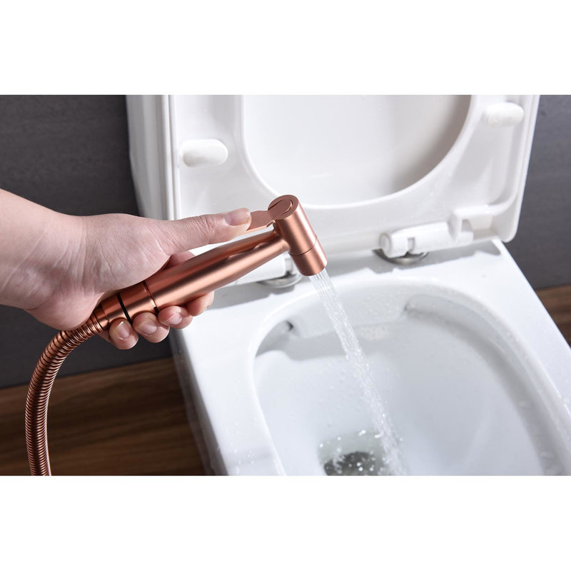 Handheld Bidet For Toilet - Rose Gold Metal, Two Spray Settings, Hygiene Booster, Rust & Corrosion , Easy Installation Process Gold, Modes, Rust, , Steps