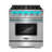 Cosmo 30 in. Vista Collection 4.3 cu. ft. Gas Range, 4 Burners, Convection Oven, LED Light Panel, in Modern Stainless Steel