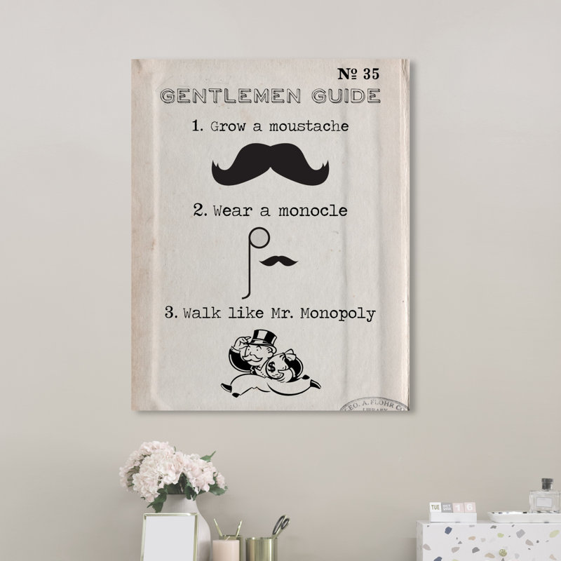Gentlemen Guide - Impression sur toile, H 20 po x l 16 po