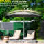 Parasol de terrasse de 10 pi avec fonction d'inclinaison en tissu ferme et stable