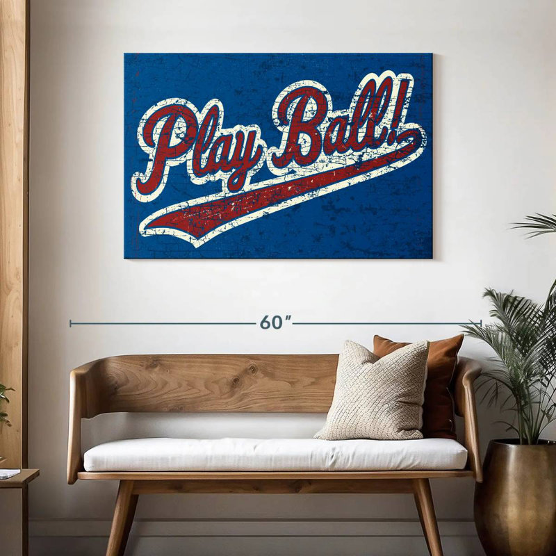 Plaque murale Play Ball, H 30 po x l 45 po