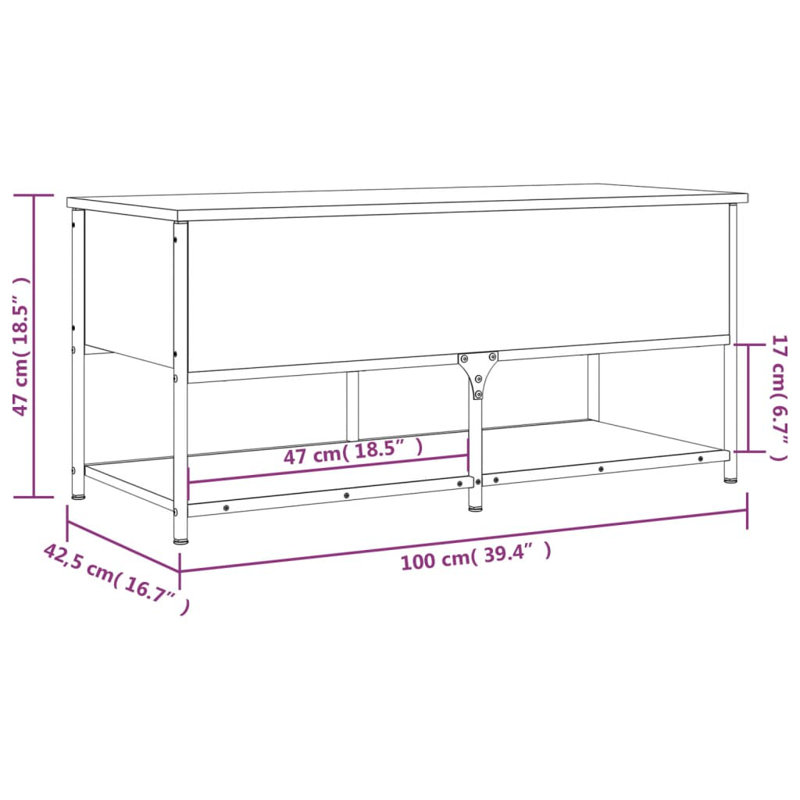 Storage Bench, Dark Brown
