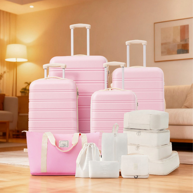 Hardshell Luggage Sets 4 Pcs + Bag Spinner Suitcase With TSA Lock Lightweight-16"+20"+24"+28" Luggages