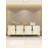 Adams Modern Console Table with Wall Mount Option, White & Gold, 70.9 x 29.5 x 12.6 inches | 100% Melamine Coated Particle Board, Thickness: 0.7 inches | Multiple Shelves, Glamorous Geometric Design for Stylish Spaces-120466115-120466112