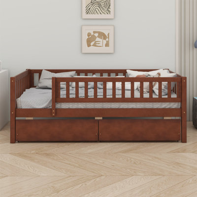 Daybed Wood Bed With Two Drawers