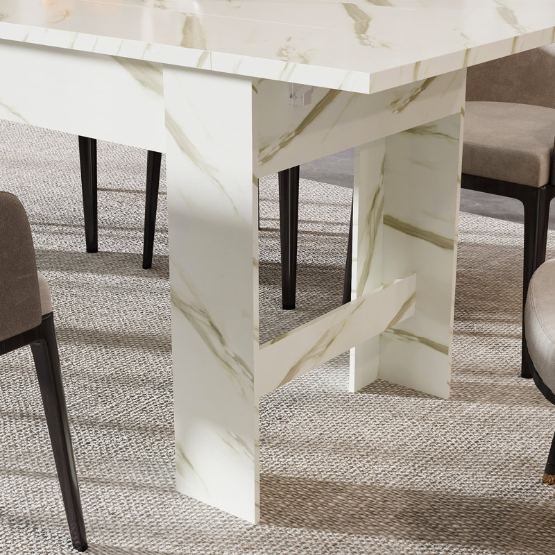 94.5"W Dining Table With Leaf (Clear Out)