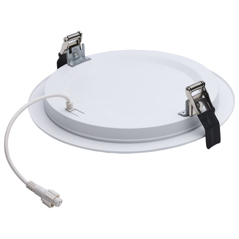 20 Watt 8 Inch LED Direct Wire Downlight Remote Driver CCT Selectable Dual Dimming Flat Face