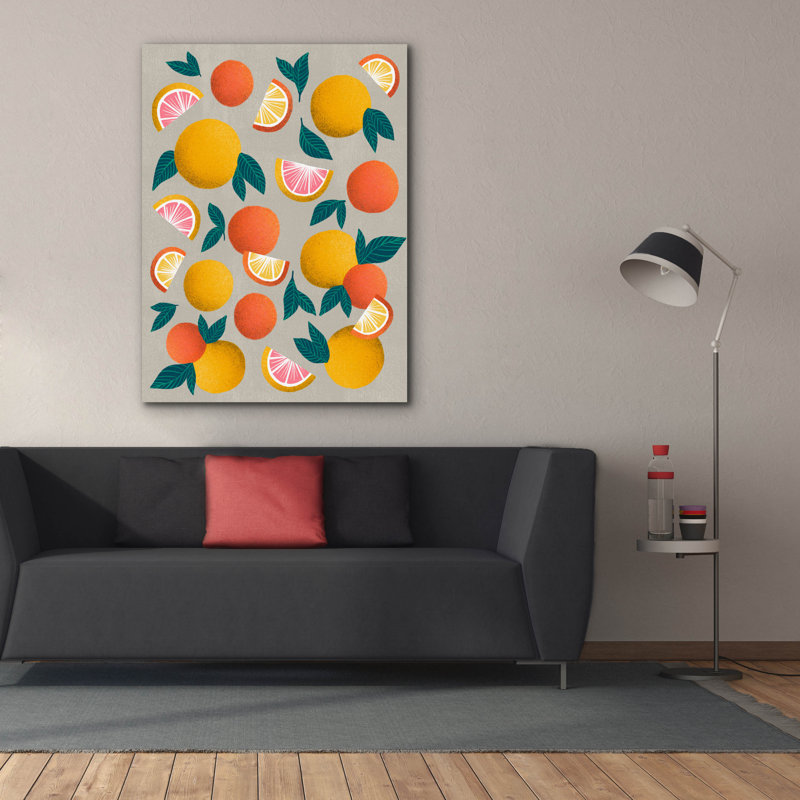 Toile épique Graffiti «Citrus» par Elizabeth Caldwell, 40 po x 54 po, H 54 po x l 40 po